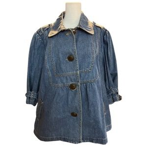 Jean Jacket by Relativity with 3/4 Length Bell Sleeves Size 2X